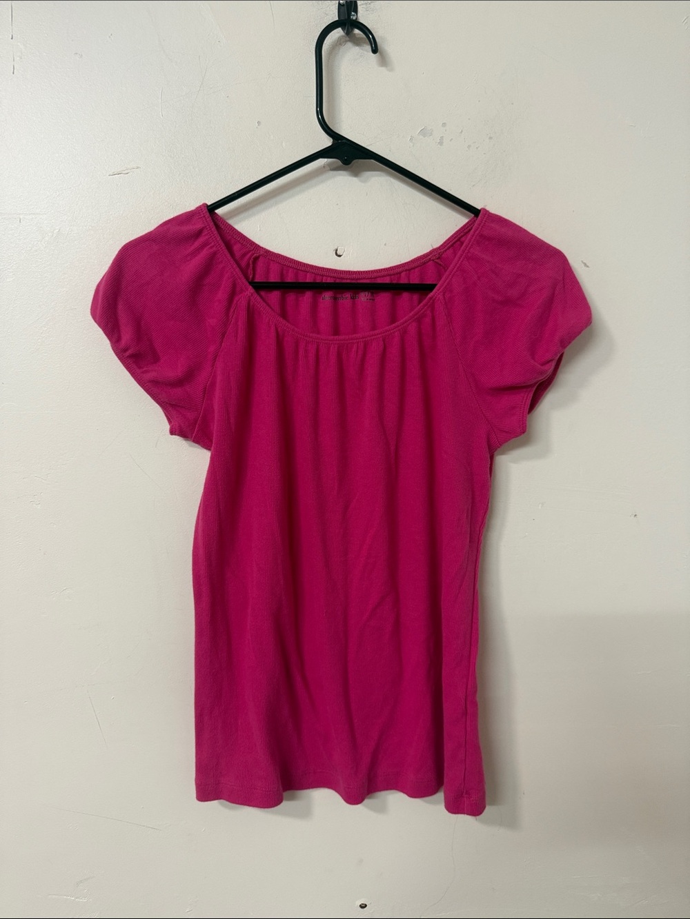 abercrombie kids Hot Pink Short Sleeve Scoop Neck Top